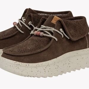 Hey Dude Brown and Cream Fold Boot